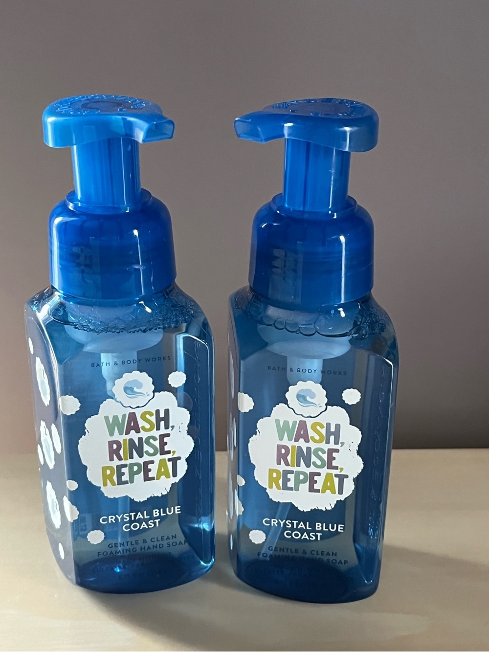 Two Bath & Body Works Crystal Blue Coast Foaming Hand Soaps